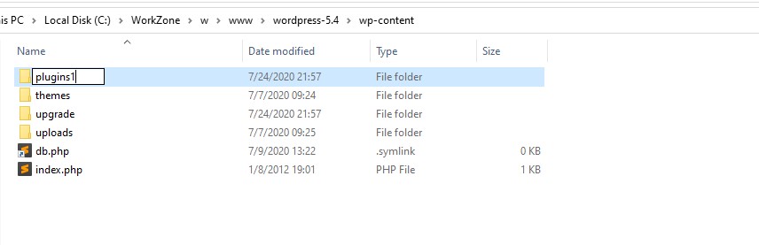 Rename Plugins Folder